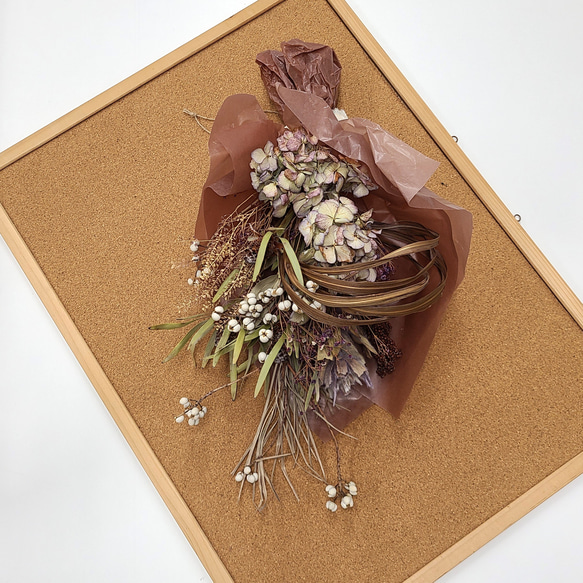 スワッグ風ドライフラワーブーケ(花束)【ムラサキ系】 ドライフラワー