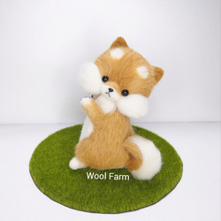 振り向き柴犬　～Wool Farm～　羊毛フェルト 1枚目の画像