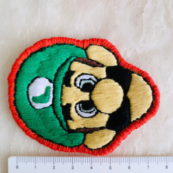 ワッペン風 刺繍（ルイージ） 5枚目の画像