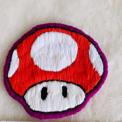 ワッペン風 刺繍（キノコ） 4枚目の画像