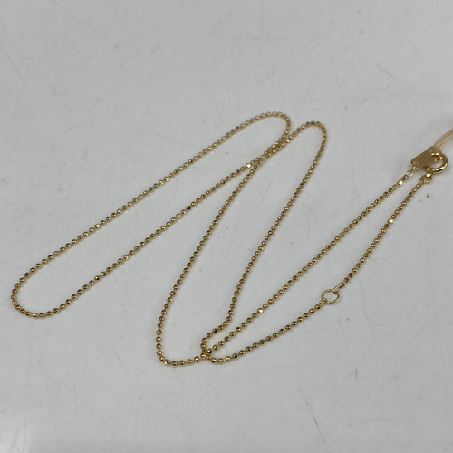 k18YG AU750 18金 イエローゴールド ネックレス カットボール