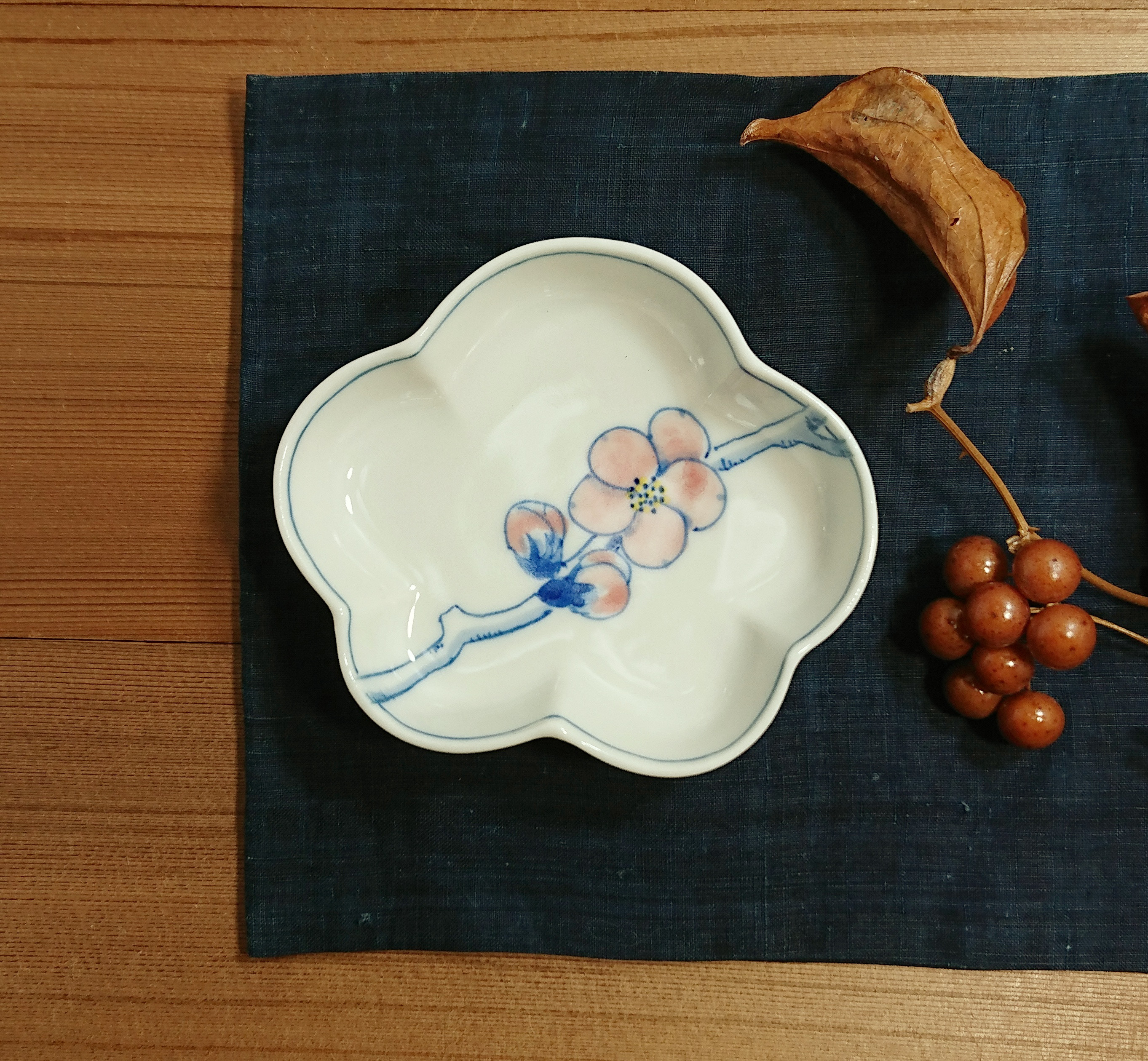 九谷焼　味のある豆皿　小皿　5枚　木米