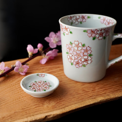 【再販】葉桜紋豆豆皿 約5.5cm 7枚目の画像
