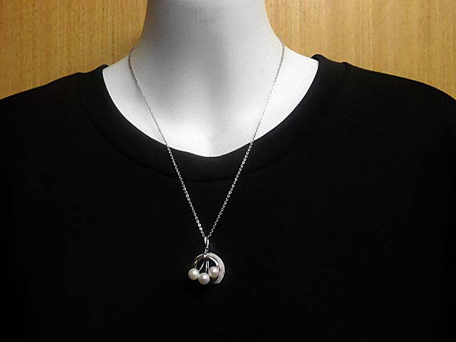 天然石 SILVER925 アコヤ真珠(パール)ネックレス(ペンダント)　　240101092