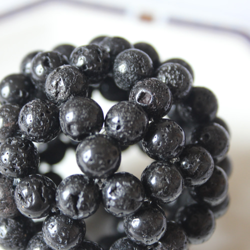 受注製作】フラーレン 8mm 世界遺産・富士山溶岩 その他アクセサリー