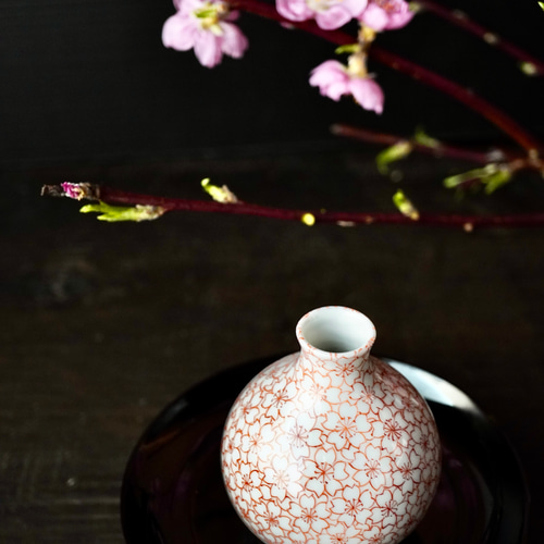 赤桜詰め一輪挿し 選べる3種類（A）or（B）or（C）一点もの A