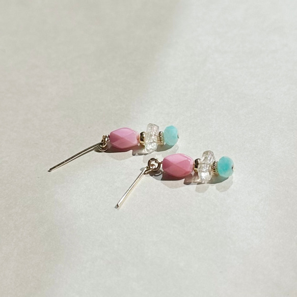 Mini pierce Pastel / 柔和色耳環 2024 年春季新品 第3張的照片