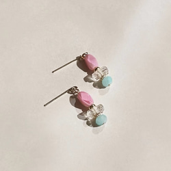 Mini pierce Pastel / 柔和色耳環 2024 年春季新品 第2張的照片