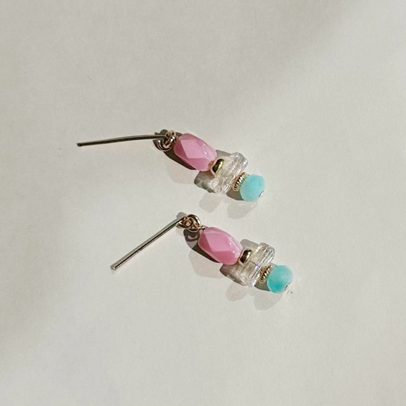 Mini pierce Pastel / 柔和色耳環 2024 年春季新品 第1張的照片