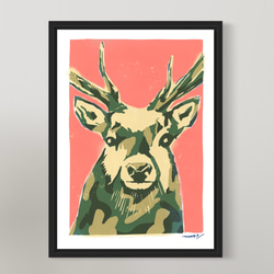 ✡️特選【原画一点物】イラストアート（額付） ✡️特選【原画一点物】イラストアート（額付） POSTCARD/ART CARD 001