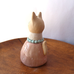 陶器で作った ネコドールの小物入れ（A） 6枚目の画像