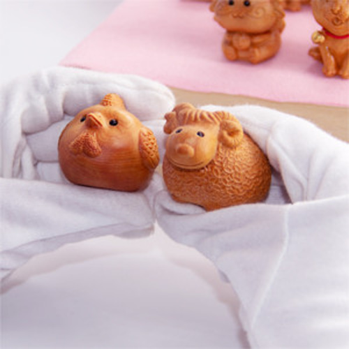 OKBABY 干支 置物 木製 木彫り 十二支 桐箱セット おもちゃ・人形