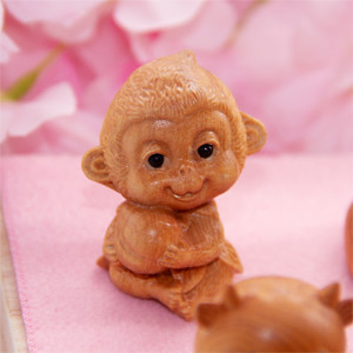 OKBABY 干支 置物 木製 木彫り 十二支 桐箱セット おもちゃ・人形