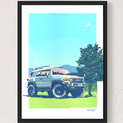 1点もの アクリル原画 / 18cmx18cm 入道雲が美しい 絵画 ヤスユキ ウノ