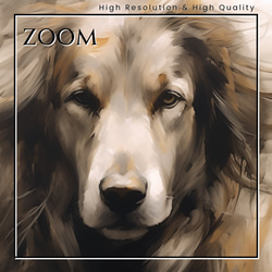 【KENSHIN (犬神) - ゴールデンレトリバー犬 No.7】風水画 アートポスター 犬の絵 犬の絵画 犬のイラスト 3枚目の画像