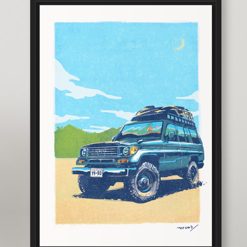 ランクル プラド TYPE-7/ 優しい色でお部屋を彩るA3ポスター / 限定 10