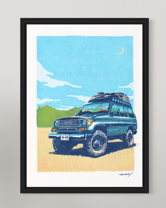 ランクル プラド TYPE-7/ 優しい色でお部屋を彩るA3ポスター / 限定 10