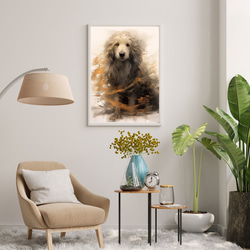 【KENSHIN (犬神) - ゴールデンドゥードル犬 No.3】風水画 アートポスター 犬の絵 犬の絵画 犬のイラスト 7枚目の画像