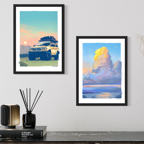 ランドクルーザー80/ 優しい色でお部屋を彩るA3ポスター / 限定 10枚