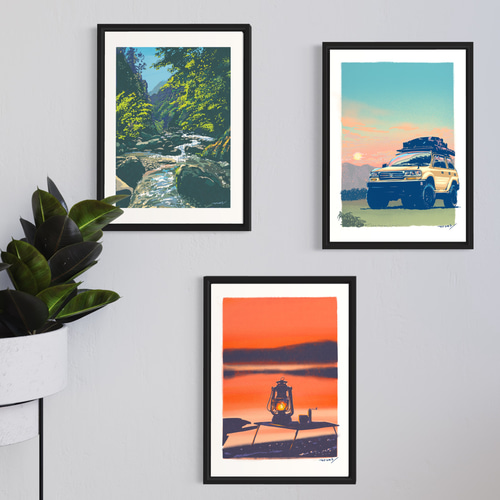 ランドクルーザー80/ 優しい色でお部屋を彩るA3ポスター / 限定 10枚