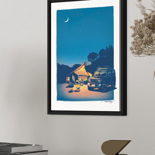 ジムニーキャンプ/ 優しい色でお部屋を彩るA3ポスター / 限定 10枚