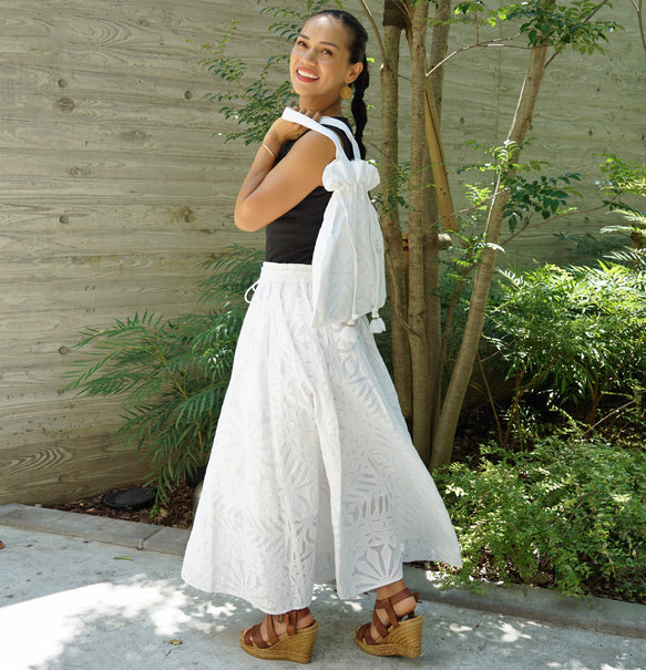 【即納可】リバースアップリケ・スカート（NK23-014-white3） 