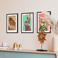 アライグマ 優しい色でお部屋を彩るA3ポスター / 限定 30枚　北欧　キャンプ　オシャレ インテリア 6枚目の画像