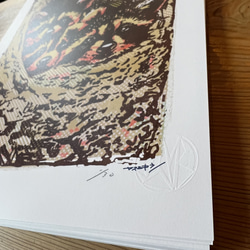 アライグマ 優しい色でお部屋を彩るA3ポスター / 限定 30枚　北欧　キャンプ　オシャレ インテリア 9枚目の画像