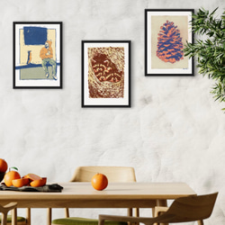 アライグマ 優しい色でお部屋を彩るA3ポスター / 限定 30枚　北欧　キャンプ　オシャレ インテリア 4枚目の画像
