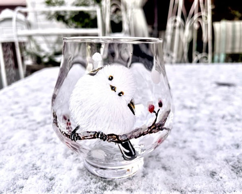 シーグラスアート♡冬のレアカクテル♡ 南天 雪うさぎ
