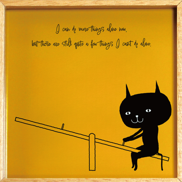 【額付き】 北欧　ネコ　猫　絵　絵画　アート　ポスター　黒猫　イラスト　グッズ　猫モチーフ　雑貨「ねこのひげ　0069」 6枚目の画像