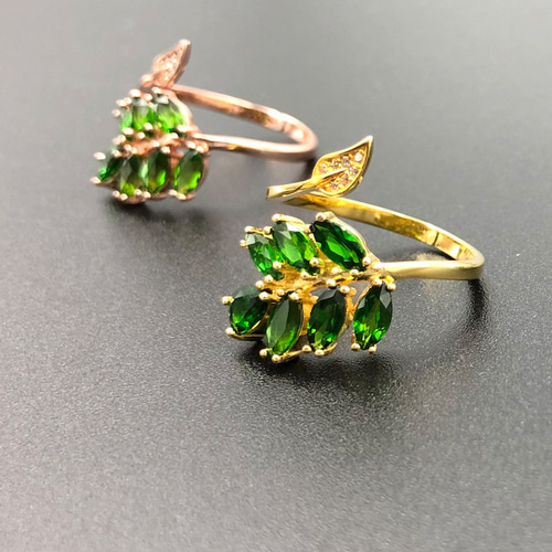 手元に美しい森を』 クロムダイオプサイト 葉っぱデザインフォーク