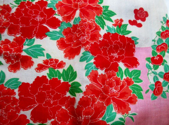 ７６２１　花柄の着物で作った和風財布・ポーチ　＃送料無料 10枚目の画像