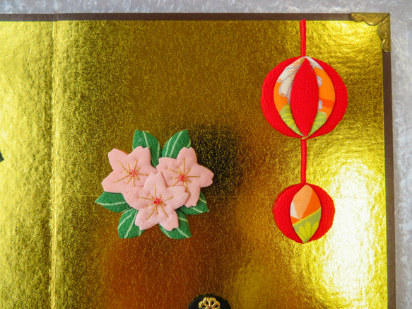 押し絵のひな飾り【金屏風】 9枚目の画像