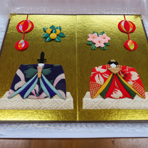 押し絵のひな飾り【金屏風】 その他置物 Kobo-Nadeshiko 通販 17315474