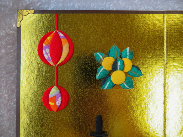 押し絵のひな飾り【金屏風】 8枚目の画像