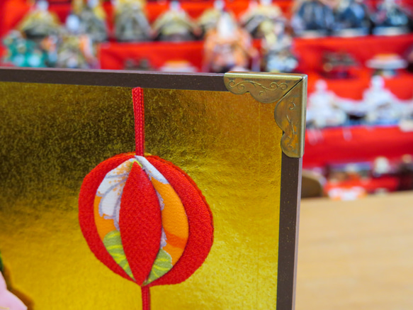 押し絵のひな飾り【金屏風】 12枚目の画像