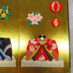 押し絵のひな飾り【金屏風】 4枚目の画像