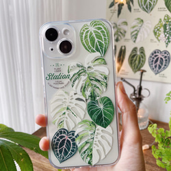 iPhoneケース　植物　高級感　透明　スマホケース・全機種対応　おしゃれ 2枚目の画像