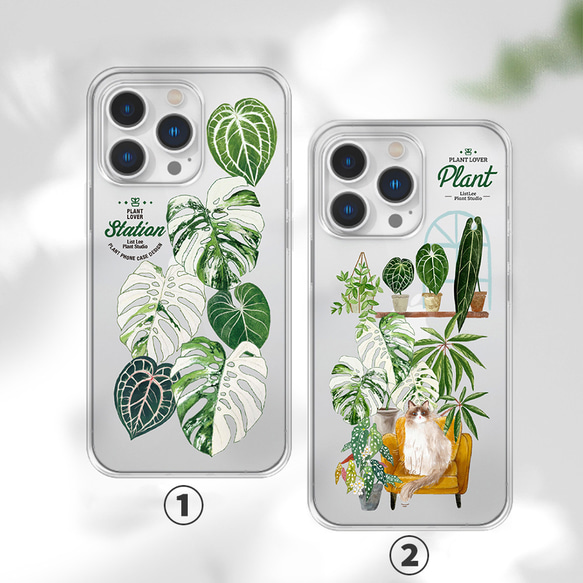 iPhoneケース　植物　高級感　透明　スマホケース・全機種対応　おしゃれ 7枚目の画像