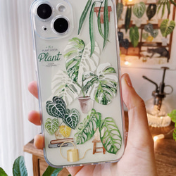 iPhoneケース　植物　高級感　透明　スマホケース・全機種対応　おしゃれ 4枚目の画像