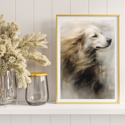 【KENSHIN (犬神) - グレートピレニーズ犬 No.2】風水画 アートポスター 犬の絵 犬の絵画 犬のイラスト 8枚目の画像