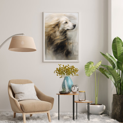 【KENSHIN (犬神) - グレートピレニーズ犬 No.2】風水画 アートポスター 犬の絵 犬の絵画 犬のイラスト 7枚目の画像