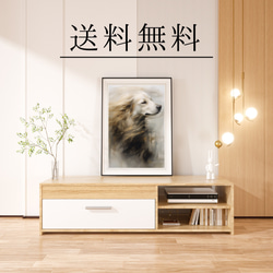 【KENSHIN (犬神) - グレートピレニーズ犬 No.2】風水画 アートポスター 犬の絵 犬の絵画 犬のイラスト 4枚目の画像