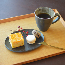 [Creema福袋] 可用作咖啡杯和碟子的橢圓形盤子 第8張的照片