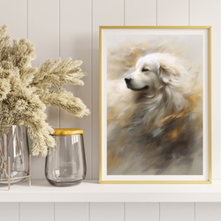 【KENSHIN (犬神) - グレートピレニーズ犬 No.3】風水画 アートポスター 犬の絵 犬の絵画 犬のイラスト 8枚目の画像