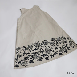 母の日ＳＡＬＥ　手描きART　和画衣　国花　菊花　縁起物　ワンピース　ゆったり　ジャンパースカート　B77A 11枚目の画像