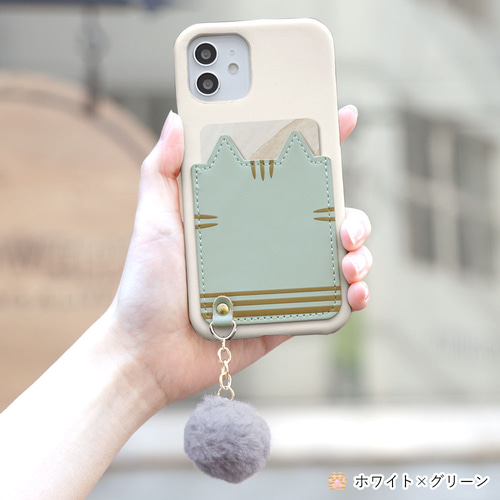 ねこ ポケット スマホケース 全機種対応 iPhone Galaxy Xperia