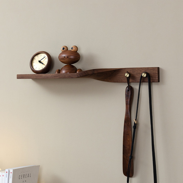 木製 小物入れ 飾り棚 フック付き収納 クリスマス アンティーク 壁掛け