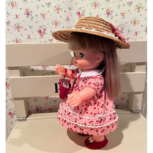 メルちゃん服 さくらんぼがいっぱいの可愛いワンピース おもちゃ・人形